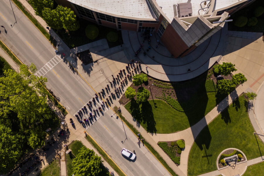Olivet Graduates walking into the commencement ceremony.