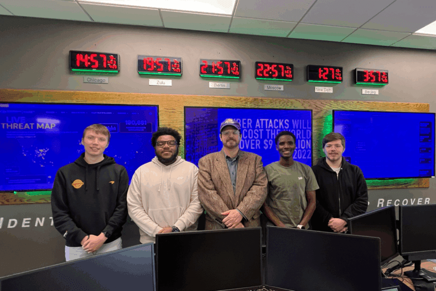 A picture of the NAL team in a computer lab