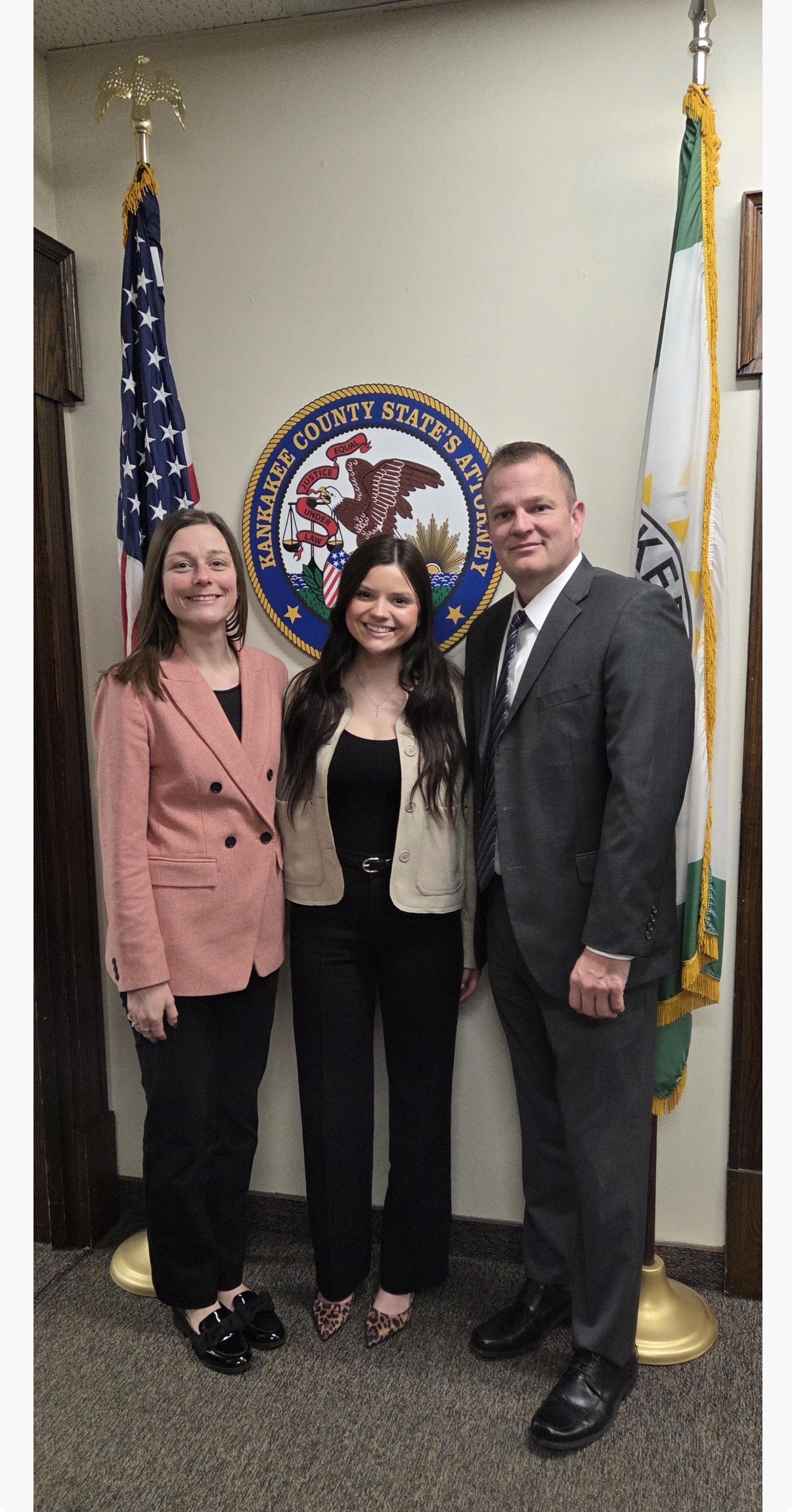 A picture of Olivia at the Kankakee County State Attorney's Office