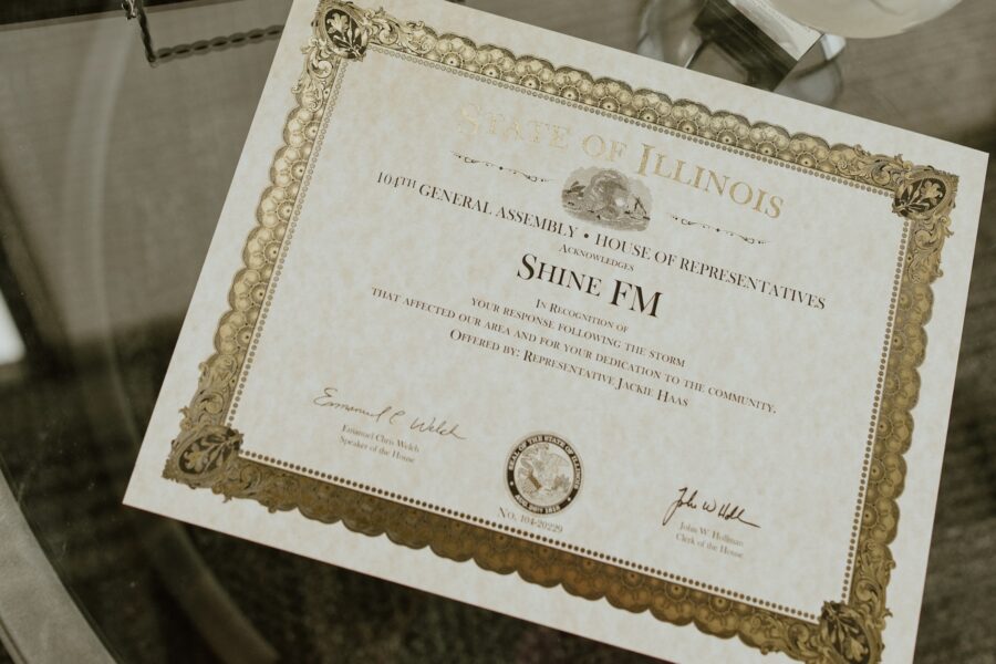 award from state representative
