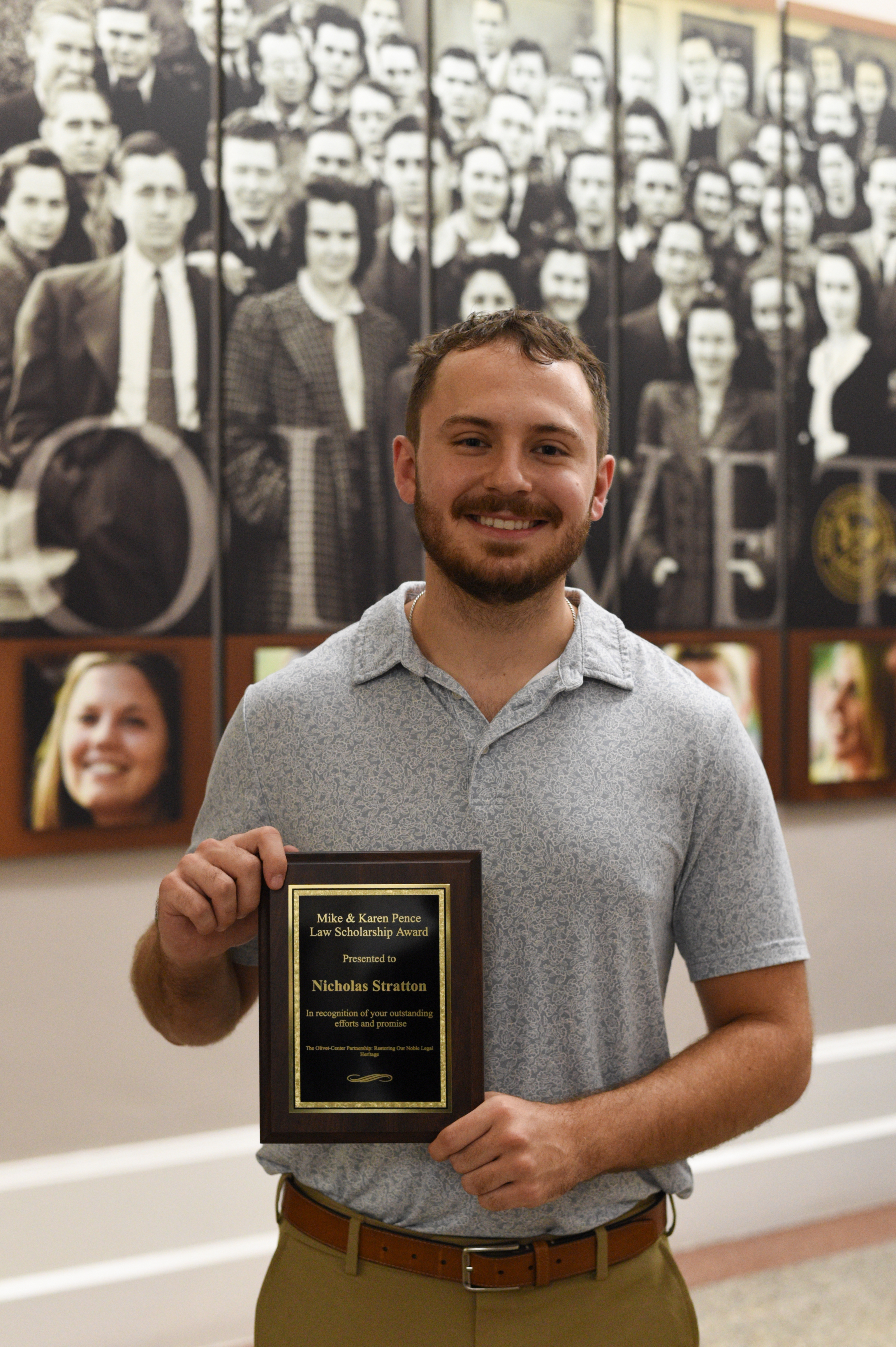 Nicholas with his award.