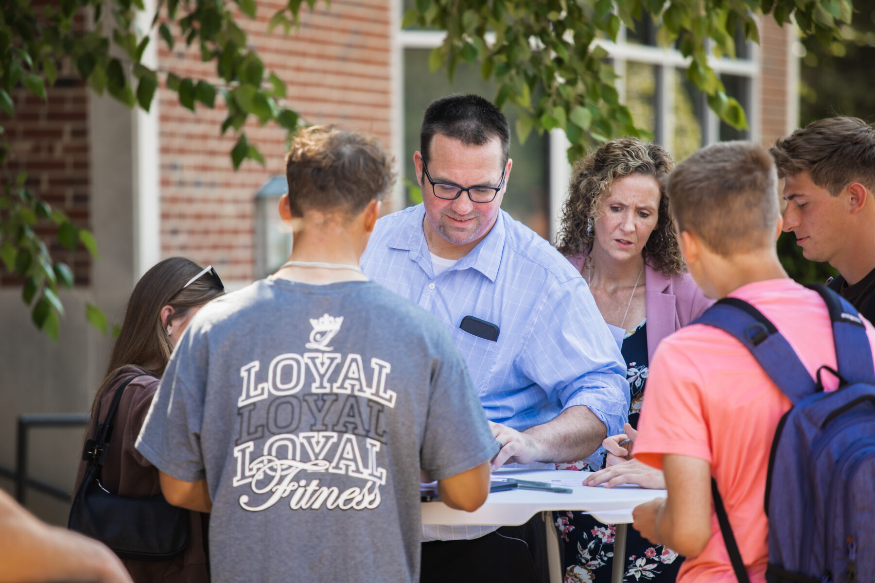 A picture of students and a faculty member during jumpstart.