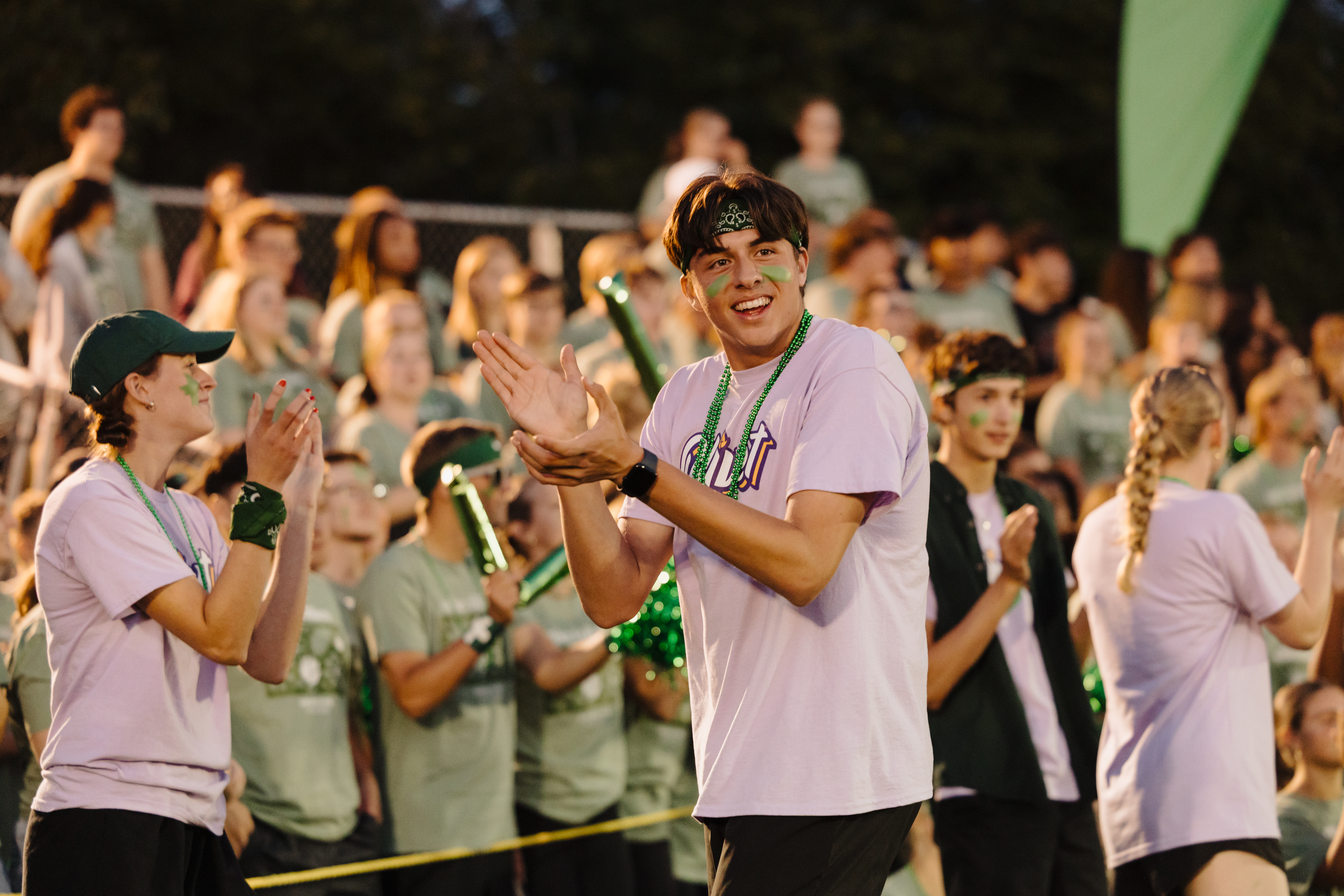 A picture of Olivet students during Whacky games.
