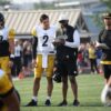 Avante Mitchell Coaching Steelers QBs