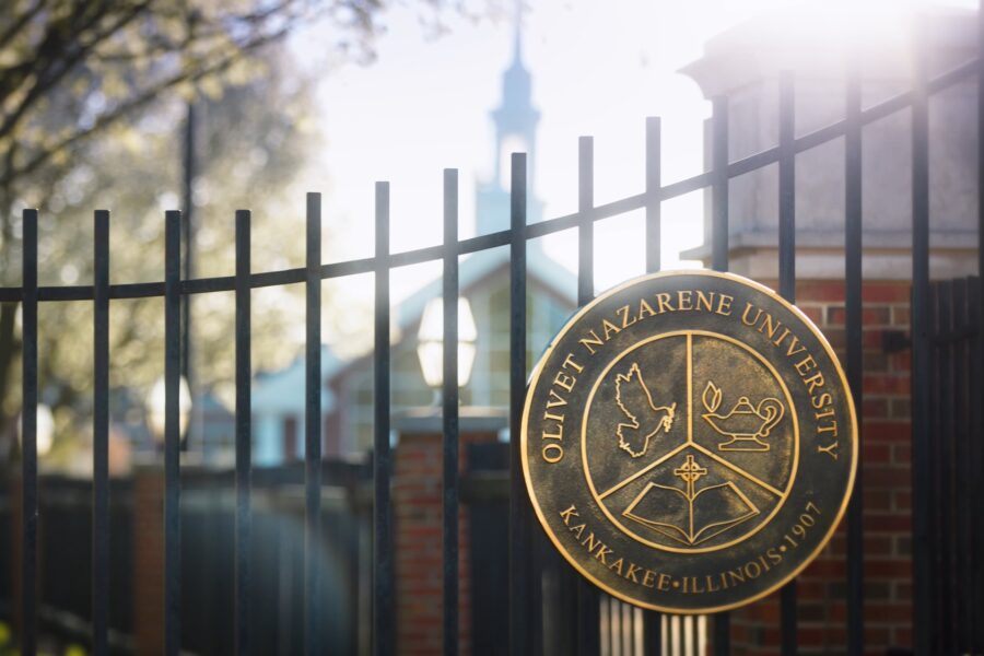 Olivet seal on campus